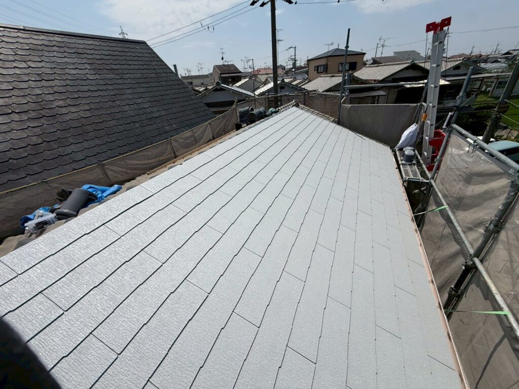 カラーベスト設置完了の様子