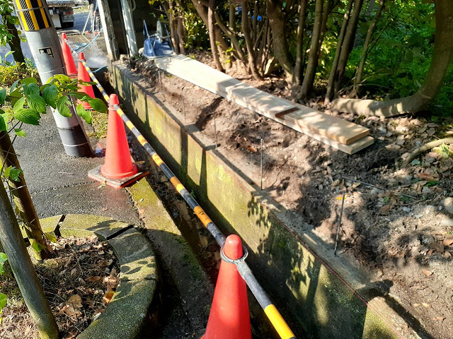 鉄筋設置中