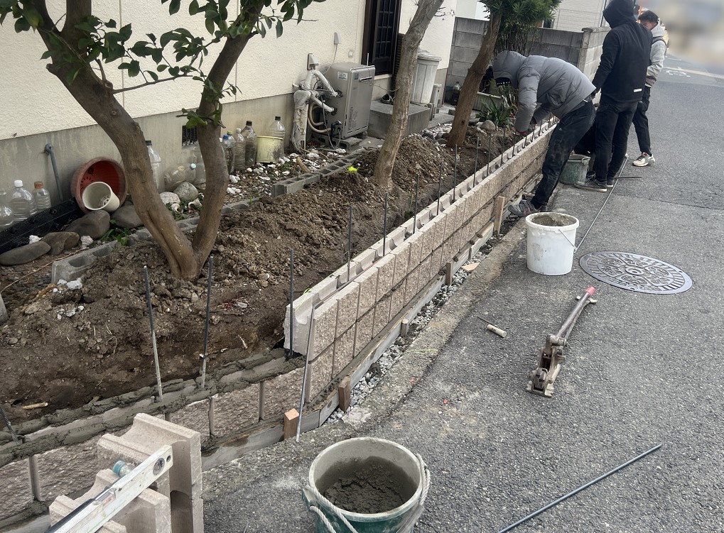 ブロック積み工事