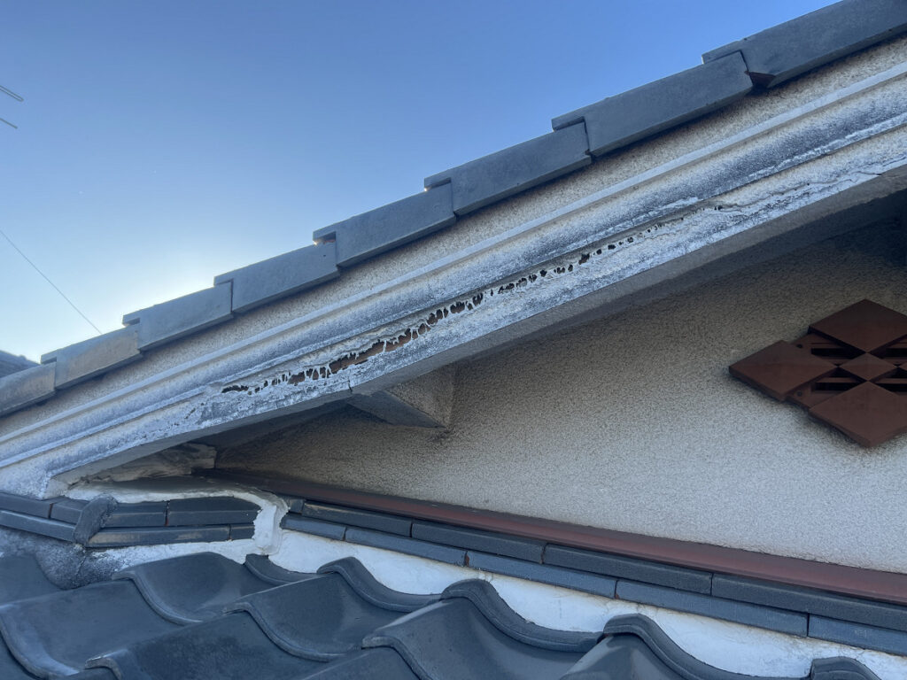 ケラバ破風板の破損